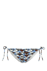 Women's Bagno Bikini Bottom Blue Nylon Elastane Swimwear