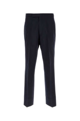 Men's Trousers Navy Virgin Wool Mohair