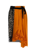 Women's Skirt Orange Silk