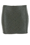 Women's Skirt Green Leather