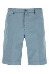 Men's Stretch Cotton Bermuda Shorts Blue Elastane Bermudas