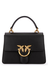 Women's Handle Top Bag Black Leather