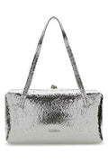 Women's Goji Pillow Shoulder Bag Silver Leather Ovina