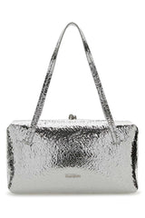 Women's Goji Pillow Shoulder Bag Silver Leather Ovina