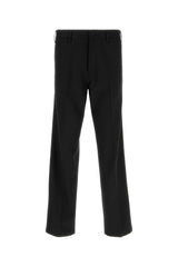 Men's Wool Gabardine Trousers Black