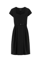 Women's Taffeta Mini Dress Black Polyester Cotton