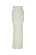 Women's Skirt White Cotton Elastane