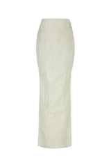 Women's Skirt White Cotton Elastane