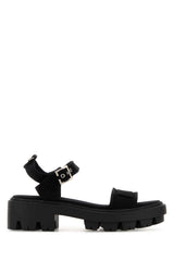 Women's Sandal Black Fabric