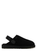 Men's Black Suede Goldencoast Slippers Upper Material Leather Flat Shoes