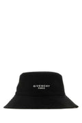 Men's Cotton-Blend Bucket Hat Black Nylon