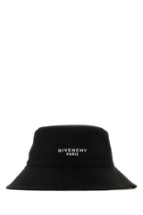 Men's Cotton-Blend Bucket Hat Black Nylon