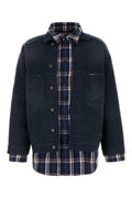 Men's Shirt Denim Jacket Navy Cotton Polyester