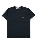 Boys' Logo Patch T-Shirt Navy Cotton
