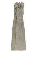 Women's Suede Long Gloves Gray Lambskin