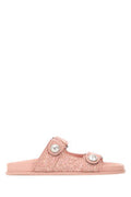 Women's Pink Boucle Fayence Slippers Roserose Flat Shoes