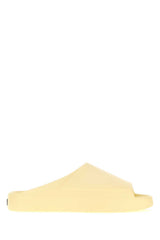 Men's Cream Rubber Los Feliz Slippers Almond Flat Shoes