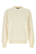 Men's Cotton-Wool Blend Knit Sweater White
