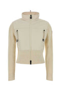 Women's Cotton-Blend Hybrid Jacket Beige Exterior