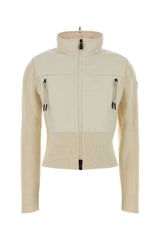 Women's Cotton-Blend Hybrid Jacket Beige Exterior