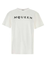 Men's White Cotton T-Shirt Whiteblack