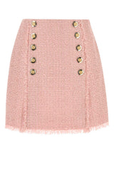 Women's Skirt Pink Polyester Viscose Polyamide
