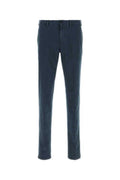 Men's Stretch Cotton Trousers Navy Elastane