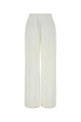 Women's Destino Trousers White Linen Viscose Elastane