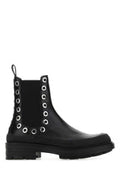 Men's Eyelet-Studded Leather Ankle Boot Black Calf