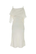 Women's Dress White Acetate Viscose