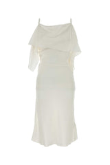 Women's Dress White Acetate Viscose