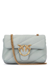 Women's Love Puff Shoulder Bag Gray Leather