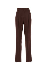 Women's Pant Brown Virgin Wool