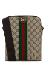 Men's Ophidia Crossbody Bag Beige Fabric