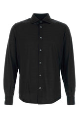 Men's Thomas Shirt Black Wool