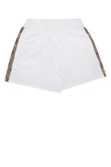 Boys' Kg4 Caterina Chk Tp White Cotton Short