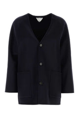 Women's Cash Cardigan Navy Wool Cashmere