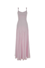 Women's Maxi Dress Pink Viscose Acetate