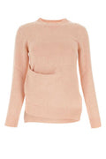 Women's Sweater Pink Cotton Ramie Cellulose