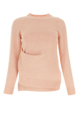 Women's Sweater Pink Cotton Ramie Cellulose