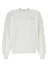 Men's Signature Sweatshirt White Cotton Sweater