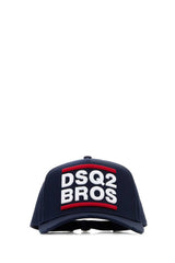 Men's Cap Logo-Embroidered Cotton Baseball Navy