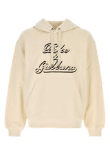 Men's Logo-Embroidered Cotton Sweatshirt Beige Sweater