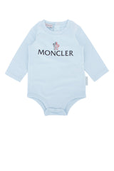 Boys' Logo-Print Bodysuit Blue Cotton Bodysuits
