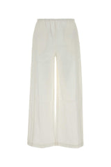 Women's Trousers White Cotton