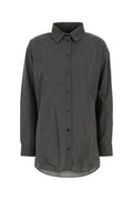 Women's La Chemise Dhomme Shirt Gray Virgin Wool Elastane
