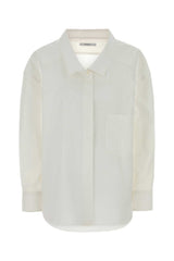 Women's White Poplin Shirt Cotton