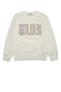 Boys' Regular Sweatshirt White Decorativ Thread Fabric Sweater