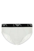 Men's Brief White Cotton Elastane Bodysuits