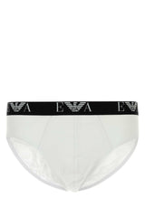 Men's Brief White Cotton Elastane Bodysuits